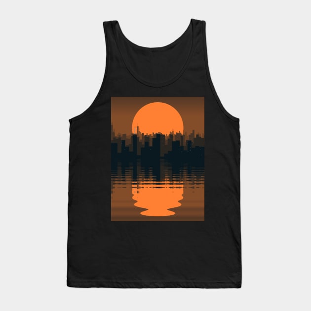 City refleting Tank Top by COLORAMA